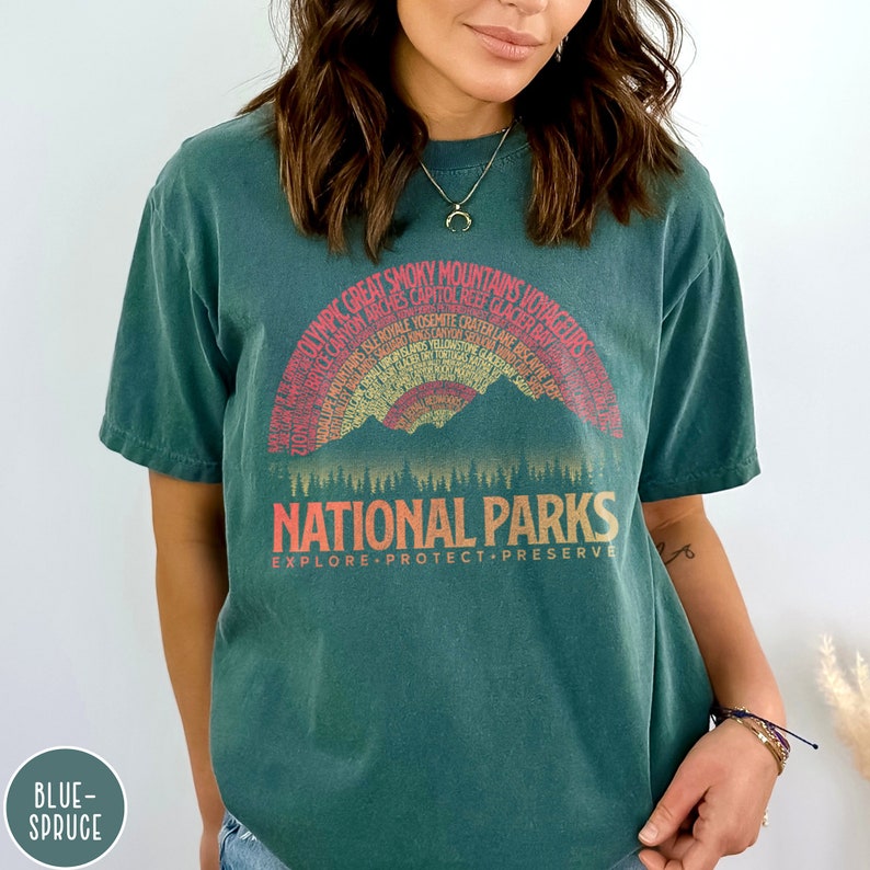 Vintage National Parks Shirt US National Park Gifts National Park Camping Gift Mountain Hiking Shirt Park Tee Outdoor Lover Adventure Shirt