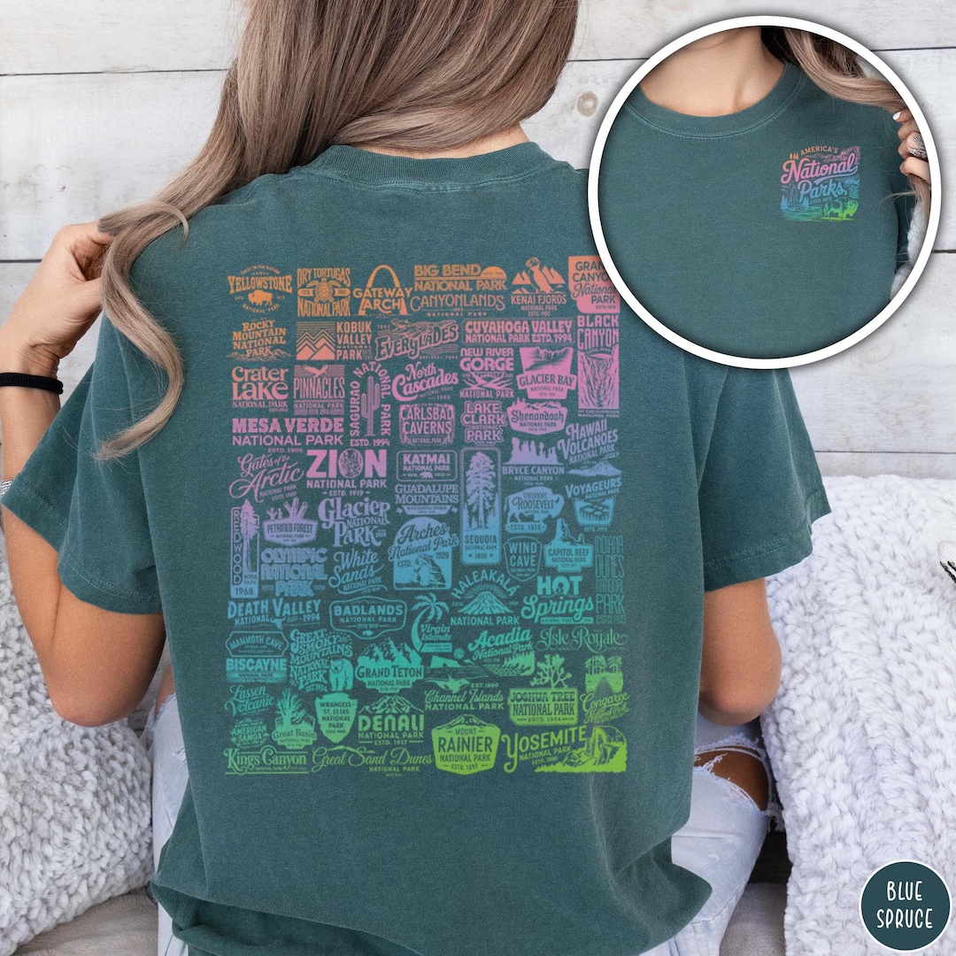 Vintage National Park Shirt Comfort Colors National Park Lovers Shirt Outdoor Lover Hiking