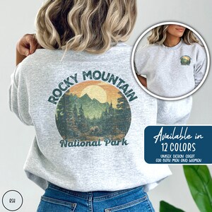 Rocky Mountain Sweatshirt Colorado Sweatshirt Rocky Mountain National Park Sweatshirt Rockies Shirt Hiking Sweatshirt Rocky Mountain Sweater