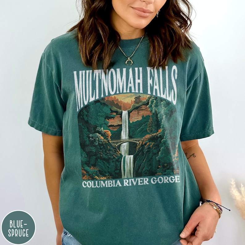 Pacific Northwest Shirt Multnomah Falls Shirt Oregon Shirt Washington Crewneck Waterfall Shirt Pacific Northwest Gift Columbia River Gorge Shirt