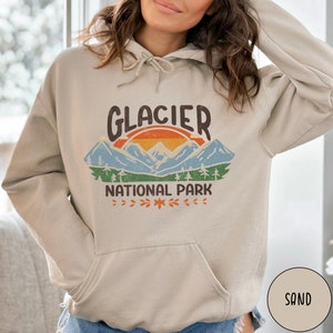 Glacier National Park Hoodie Montana Sweatshirt National Parks Sweatshirt Montana Sweater Glacier Park Sweater National Parks Gift Camping