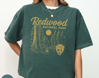 Vintage Redwood National Park California Shirt Redwood Forest Tree Shirt California Shirt California National Park Shirt Redwood Hiker Gift