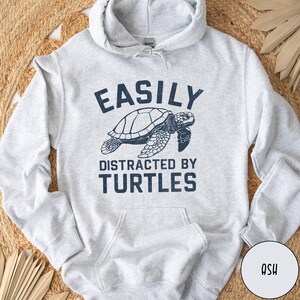 Turtle Hoodie Turtle Lover Sweatshirt Easily Distracted By Turtles Beach Coverup Gift for Turtle Lover Ocean Lover Respect the Locals Hoodie