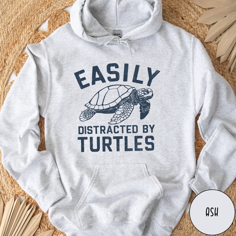 Turtle Hoodie Turtle Lover Sweatshirt Easily Distracted By Turtles Beach Coverup Gift for Turtle Lover Ocean Lover Respect the Locals Hoodie
