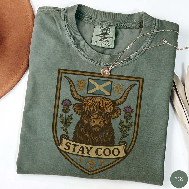 Scottish Pride Highland Coo Cow Shirt Funny Scottish Gift Highlander Highland Cattle Shaggy Cow Gift Sassenach Gift for Scotland Lover Gift