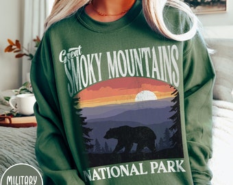 Great Smoky Mountains National Park Sweatshirt, Tennessee Vintage Sweatshirt, Travel Adventure Hiking Sweatshirt, Smoky Mountain Sweater