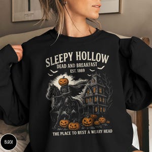 ハロウィン 首なし騎士 スリーピーホロウ スウェットシャツ デザイン ヴィンテージ グラフィック アパレル ホラーテーマ コスチューム 代替 秋 ゴシック