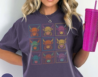 Camiseta de vaca Highland Coo con orgullo escocés, regalo escocés, montañés, ganado de las Tierras Altas, regalo de vaca peluda, regalo Sassenach para amantes de Escocia, camiseta de regalo