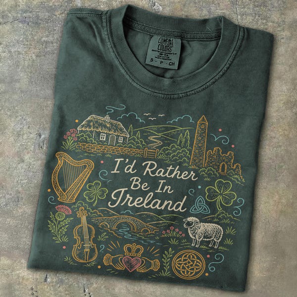 Ireland Travel Shirt Irish Vacation Tee Celtic Heritage Shamrock Clover St Patricks Day Dublin Road Trip Nature Lover Gift Souvenir T-shirt