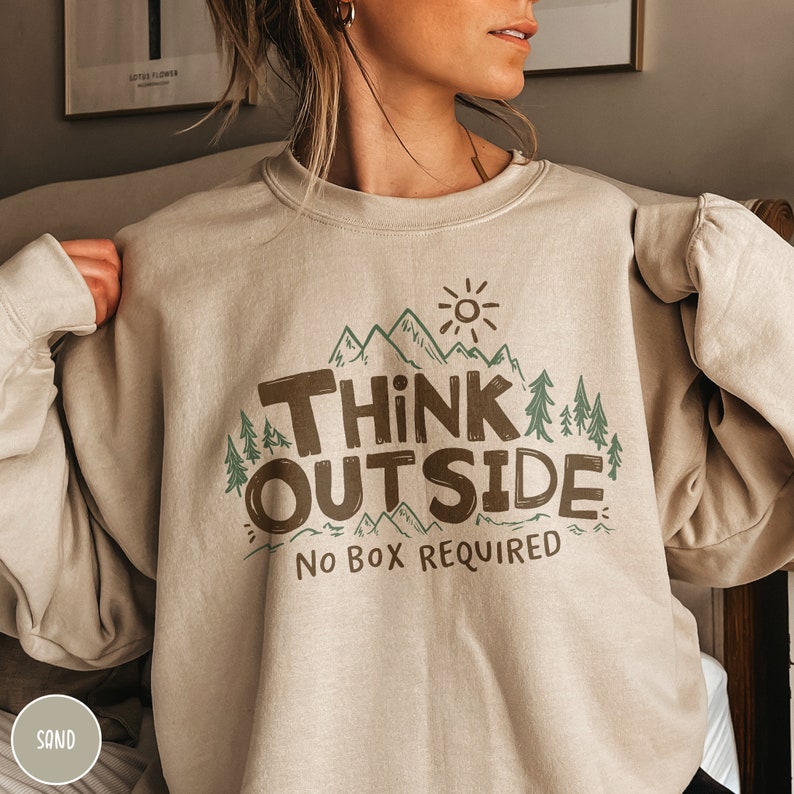 Outsider Nature Sweatshirt Hiking Crewneck Mountain Lover Gift for Camping Lover Camping Sweatshirt Granola Girl Sweater Outdoorsy Gift
