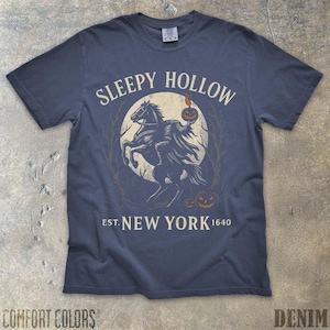 Legend of Sleepy Hollow Bookish Halloween Shirt Retro Horror Comfort Colors Horror Tee Headless Horseman Ichabod Crane Sleepy Hollow Shirt