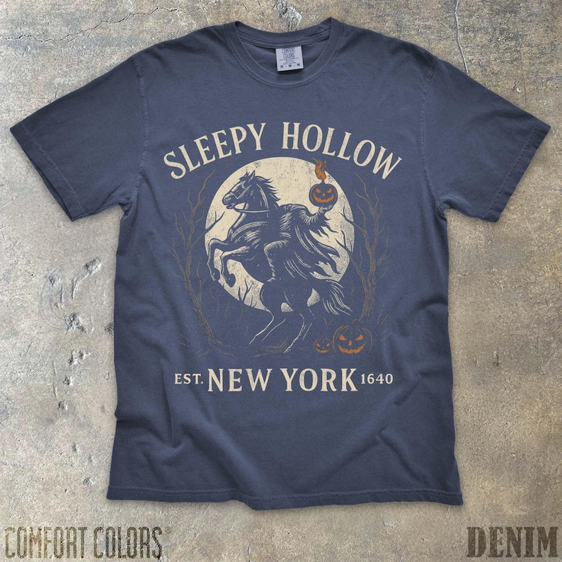 Legend of Sleepy Hollow Bookish Halloween Shirt Retro Horror Comfort Colors Horror Tee Headless Horseman Ichabod Crane Sleepy Hollow Shirt