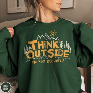 Outsider Nature Sweatshirt Hiking Crewneck Mountain Lover Gift for Camping Lover Camping Sweatshirt Granola Girl Sweater Outdoorsy Gift
