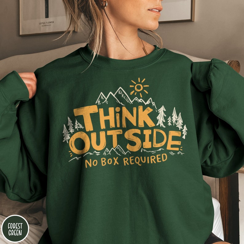Outsider Nature Sweatshirt Hiking Crewneck Mountain Lover Gift for Camping Lover Camping Sweatshirt Granola Girl Sweater Outdoorsy Gift