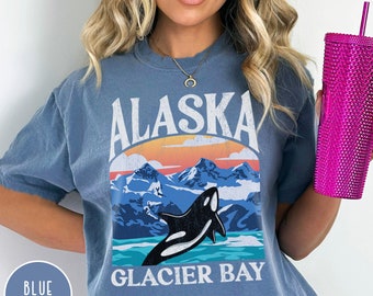 Alaska Shirt, Alaska Cruise Shirt, Orca Shirt, Glacier Bay National Park Shirt, Glacier Bay Shirt, Killer Whale Shirt, Alaska State Gift