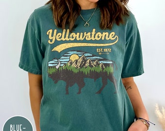 Yellowstone Shirt, Buffalo Shirt, Vintage Yellowstone National Park Shirt, Yellowstone Park Shirt, Wyoming Shirt, Montana Shirt, Bison Shirt