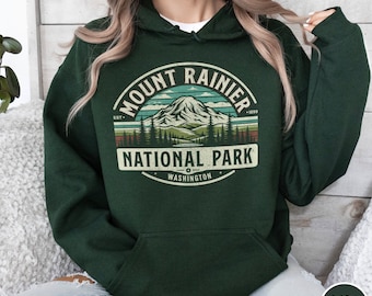 Mount Rainier National Park Hoodie Washington Sweatshirt Pacific Northwest PNW Sweater Granola Girl Hoodie Hiking Sweatshirt Mountain Hoodie