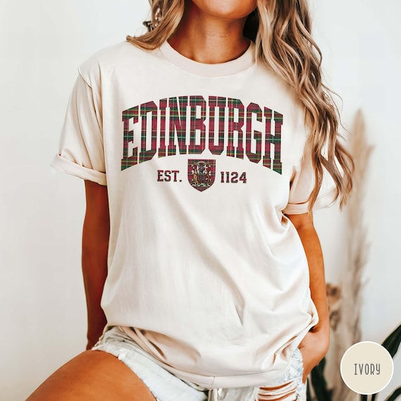 Edinburgh Scotland Shirt Scotland Traveler Varsity Shirt Edinburgh Gift Scottish Highlands Gift for Scotland Lover Gift for Scottish Pride