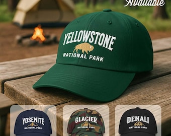 Womens Baseball Cap Camping Tennis Hat For Women Funny Cap Trendy Yellowstone National Park Summer Caps