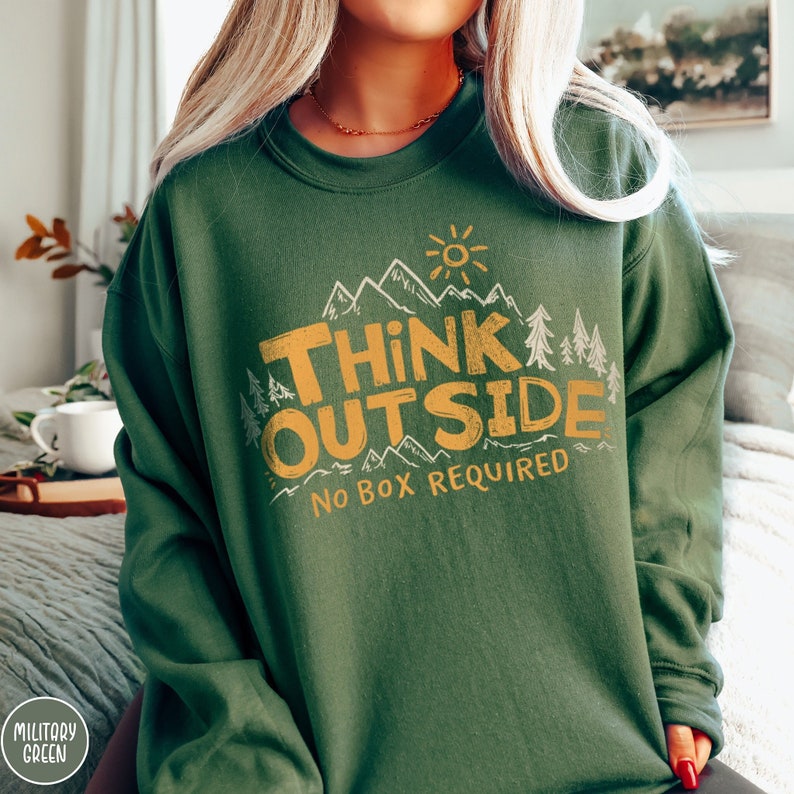 Outsider Nature Sweatshirt Hiking Crewneck Mountain Lover Gift for Camping Lover Camping Sweatshirt Granola Girl Sweater Outdoorsy Gift