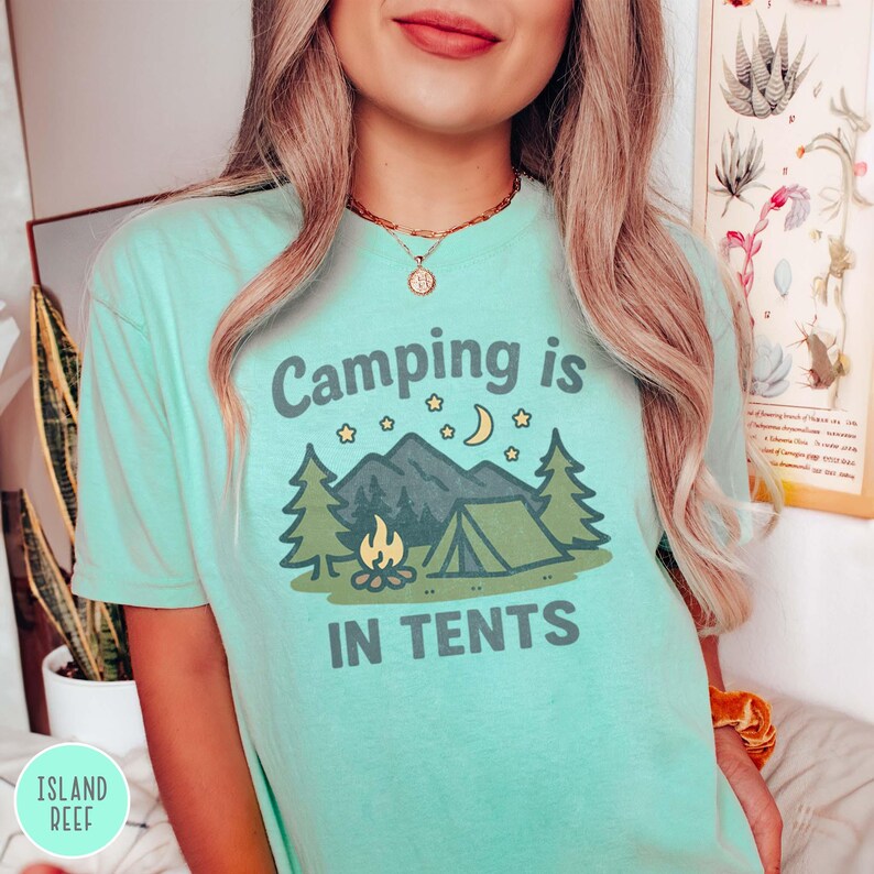Funny Camping Gift for Her Funny Camping Shirt Girl Scout Mom Gift for Scout Leader Granola Girl Gift for Outdoor Lover Funny Tent Shirt