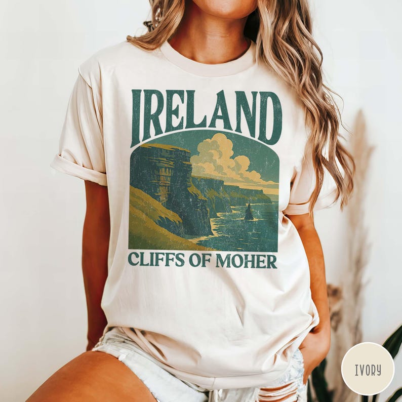 Ireland Cliffs of Moher Comfort Color Vacay Souvenir World Traveler Natural Destination Print Gift Adventure Wanderlust Shirt
