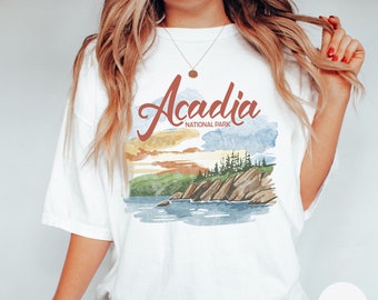 Acadia National Park Shirt Maine Shirt Acadia Park Shirt Acadia Travel Shirt Maine Gift National Park Gift for Her Maine Trip