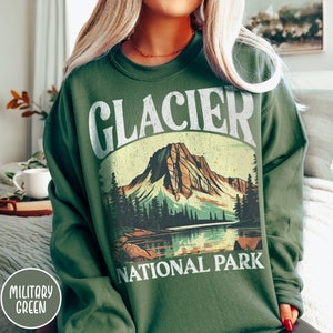 Glacier National Park Sweatshirt, Glacier Sweatshirt, Glacier Gift, Montana Sweatshirt, Rocky Mountains Sweatshirt, Rockies, Mountain Shirt