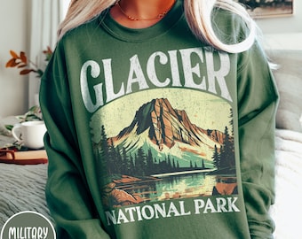 Glacier National Park Sweatshirt, Glacier Sweatshirt, Glacier Gift, Montana Sweatshirt, Rocky Mountains Sweatshirt, Rockies, Mountain Shirt