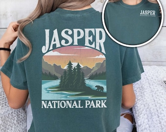 Jasper National Park Shirt Canadian National Parks Comfort Colors Crewneck Jasper Vintage Tee Canadian Rocky Mountains Canada Shirt for Her