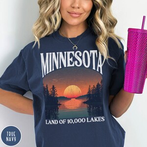 Minnesota Shirt Minnesota State Tee Midwest Shirt Lake Shirt Minnesota Gift Minnesota Vacation Vintage Inspired Tee Minnesota Voyageurs Shirt 10000 Lakes Shirt
