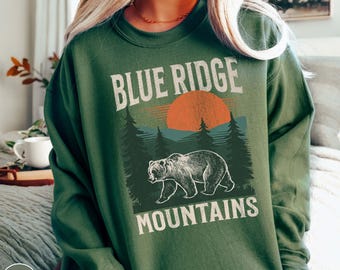Blue Ridge Mountains Sweatshirt Tennessee Traveler Sweater Mountain Lovers Shirt Gift North Carolina Trip Gift Appalachian Mountain Crewneck
