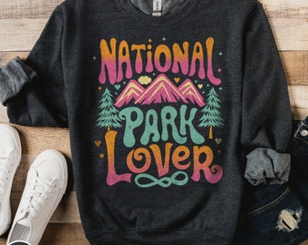 Vintage National Park Sweatshirt Park Lover Shirt Hiking Shirt Camping Shirt 63 National Parks Shirt Vintage Park Sweater National Park Gift