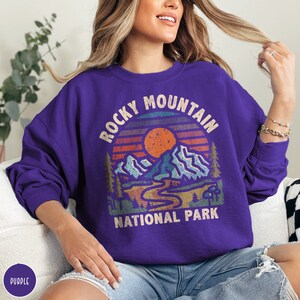 Sweat-shirt Gildan Imprimé Rocky Mountain National Park - Taille M - Occasion