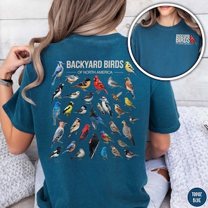 Backyard Birds Birding Apparel Bird Shirt Comfort Colors Bird Shirt Birding Gift Birdwatching Present Bird Watching Gift Colorful Birds Tee