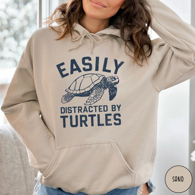 Turtle Hoodie Turtle Lover Sweatshirt Easily Distracted By Turtles Beach Coverup Gift for Turtle Lover Ocean Lover Respect the Locals Hoodie