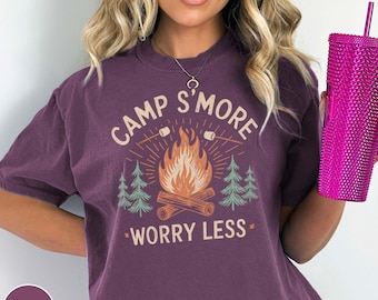 Funny Camping Shirt Smores Shirt Camping Gift for Camping Lover Campfire Shirt Scout Mom Gift for Outdoor Lover Gift for Granola Girl Tee