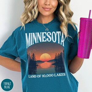 Minnesota Shirt Minnesota State Tee Midwest Shirt Lake Shirt Minnesota Gift Minnesota Vacation Vintage Inspired Tee Minnesota Voyageurs Shirt 10000 Lakes Shirt