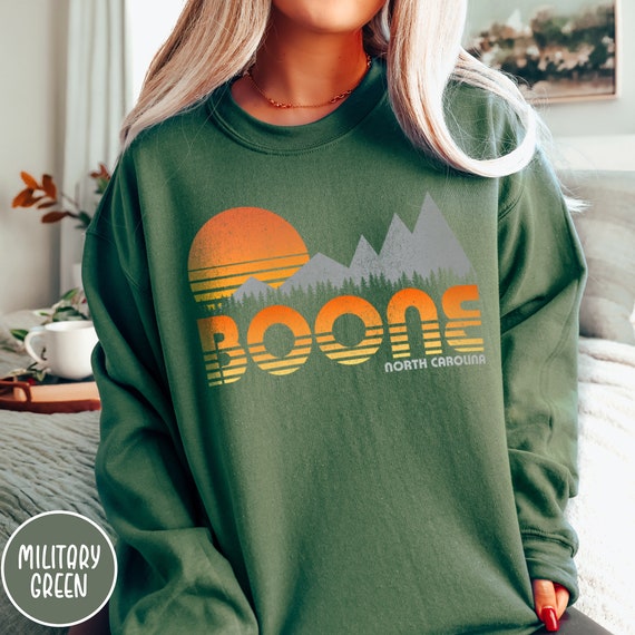 Boone North Carolina Sweatshirt Boone Sweatshirt Mountaineers Sweatshirt North Carolina Crewneck Mountaineer Tee App State Sweatshirt Etsy