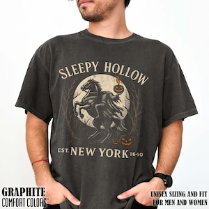 Legend of Sleepy Hollow Bookish Halloween Shirt Retro Horror Comfort Colors Horror Tee Headless Horseman Ichabod Crane Sleepy Hollow Shirt