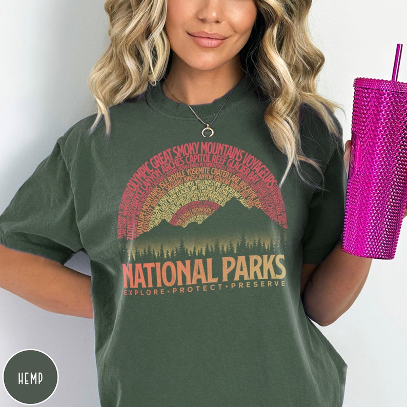 Vintage National Parks Shirt US National Park Gifts National Park Camping Gift Mountain Hiking Shirt Park Tee Outdoor Lover Adventure Shirt