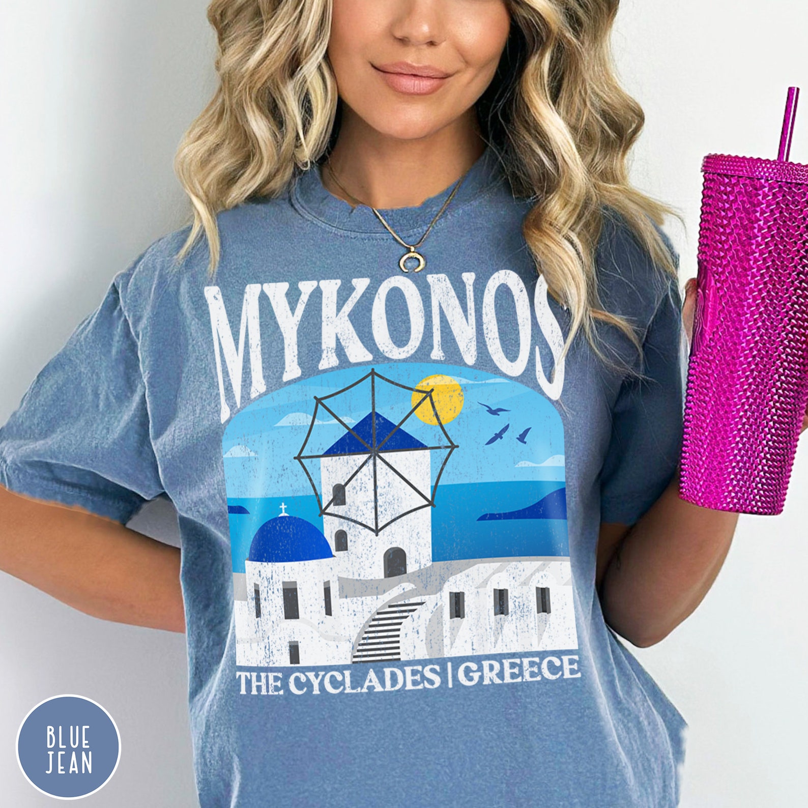 Mykonos Oversized Shirt Tie Dye Biarritz - Sesame main image 1