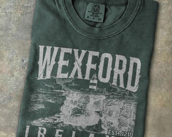 County Wexford Ireland Shirt Vintage Hook Lighthouse Tee Coastal Irish Roots Retro TShirt Celtic Heritage Gift Leinster Travel Trip Souvenir