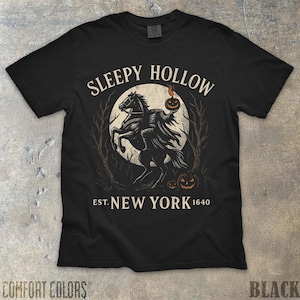 Legend of Sleepy Hollow Bookish Halloween Shirt Retro Horror Comfort Colors Horror Tee Headless Horseman Ichabod Crane Sleepy Hollow Shirt
