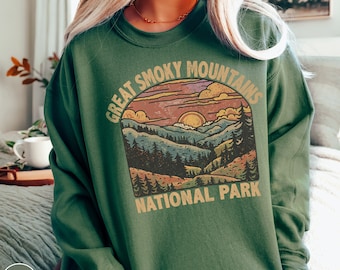 Great Smoky Mountains National Park Sweatshirt Tennesee Sweatshirt Hiking Sweatshirt Smoky Mountains Sweatshirt Tennessee Sweater Gatlinburg