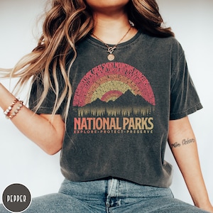 Vintage National Parks Shirt US National Park Gifts National Park Camping Gift Mountain Hiking Shirt Park Tee Outdoor Lover Adventure Shirt