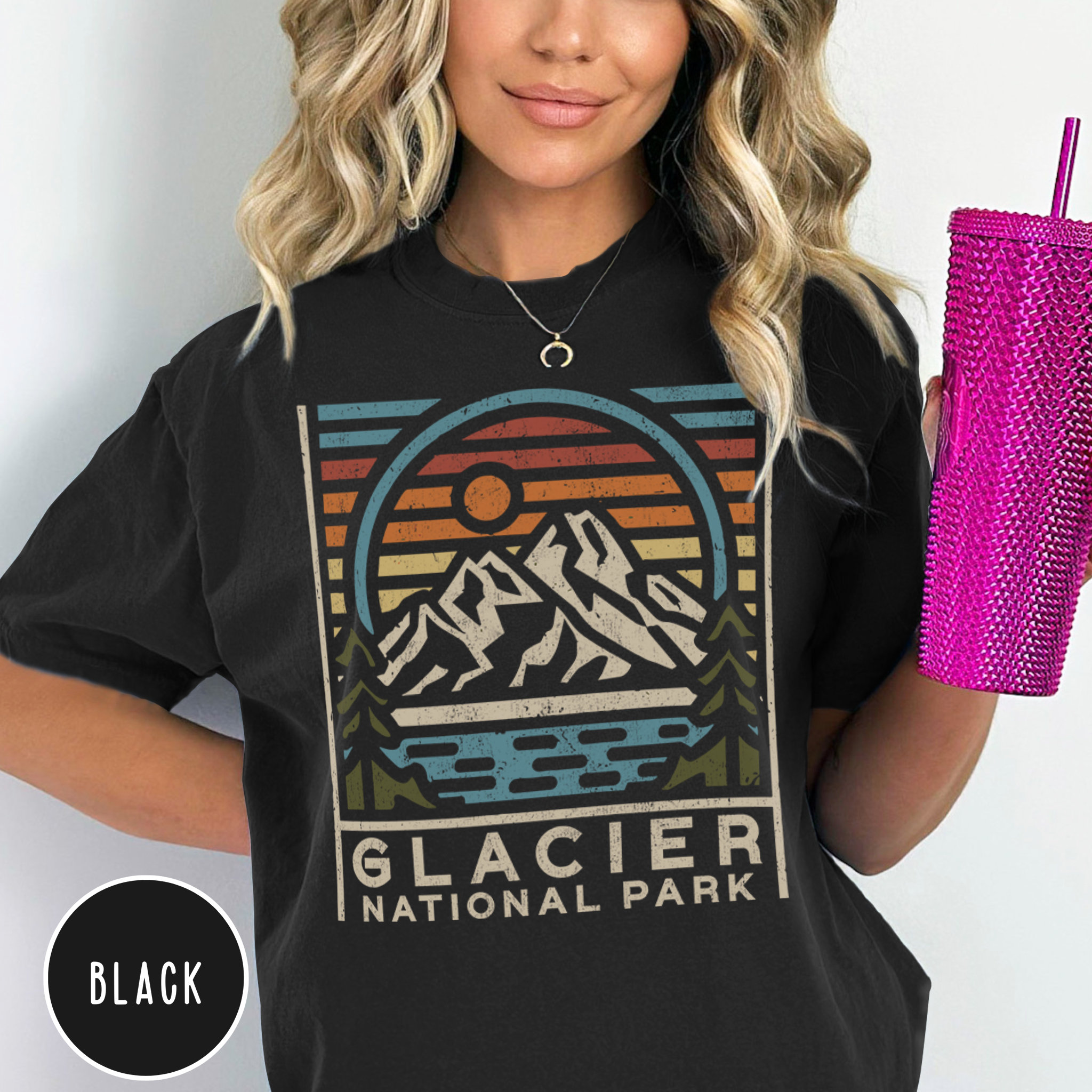 One World Brothers Glacier Mountain Ikat Shirt