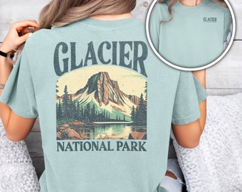 Glacier National Park Shirt Montana Tee National Parks Gift for National Park Lover Comfort Colors Crewneck for Mountain Lover Granola Girl