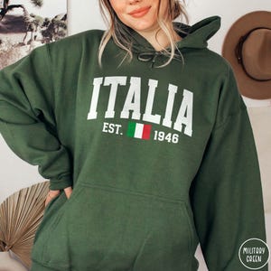 Italia Hoodie Italy Sweatshirt Gift for Italian Gift for Her Italy Sweater Italian Pride Gift for Italy Lover Gift for Italy Trip Souvenir