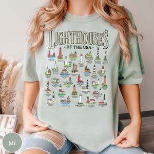 Lighthouse Lover Summer Beach Shirt Coconut Girl Coastal Vibes Beach Lover Shirt Vacation Tee Lighthouse Gift for Mom Lighthouse Lover Gift